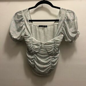 Mystic Light Green Floral Women's Top